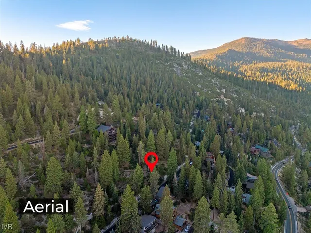 a view of a and mountain