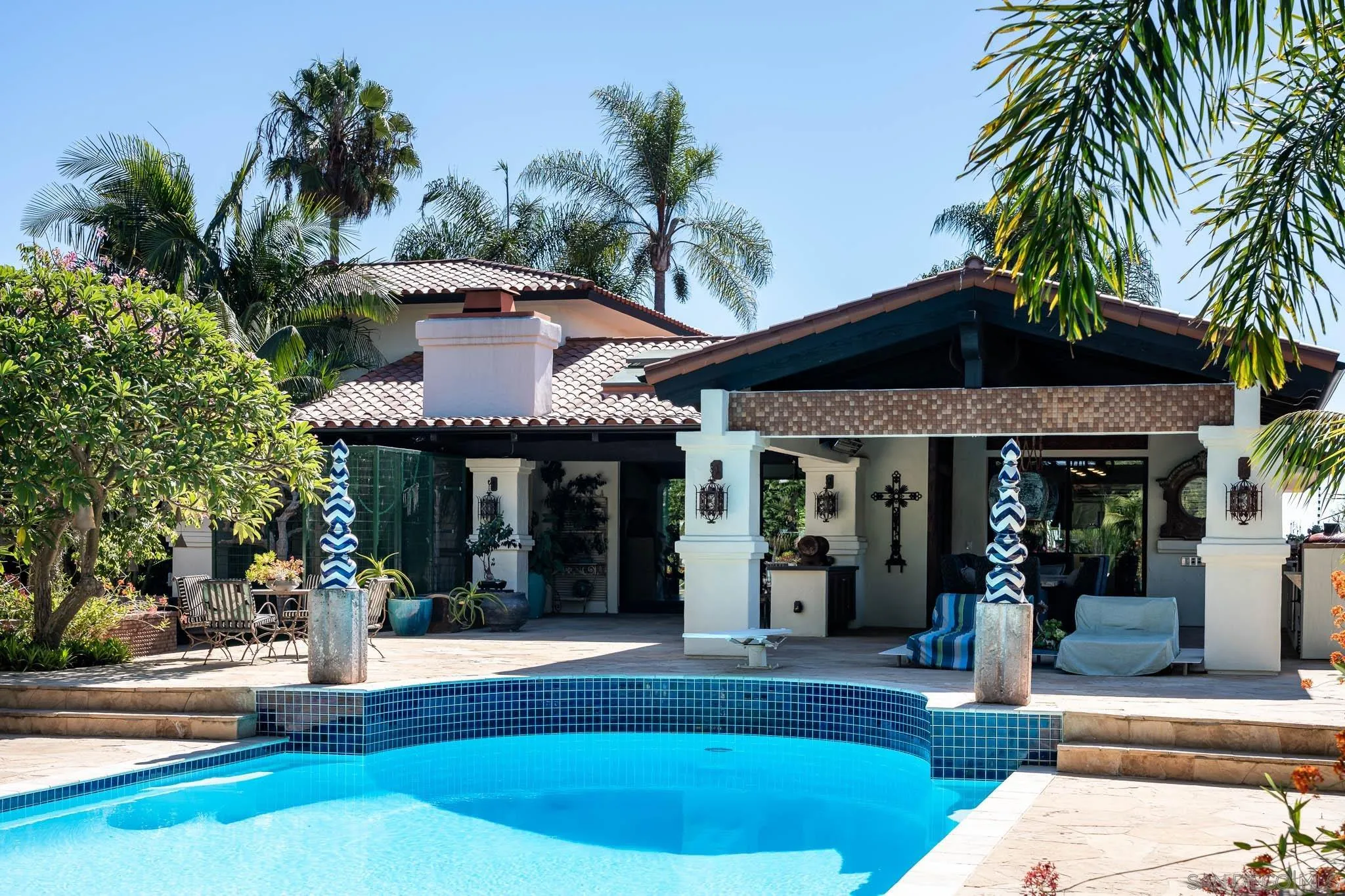 18245 Paseo Victoria Rancho Santa Fe, CA 92067 - Photo 24 of 50 a view of a house with fountain