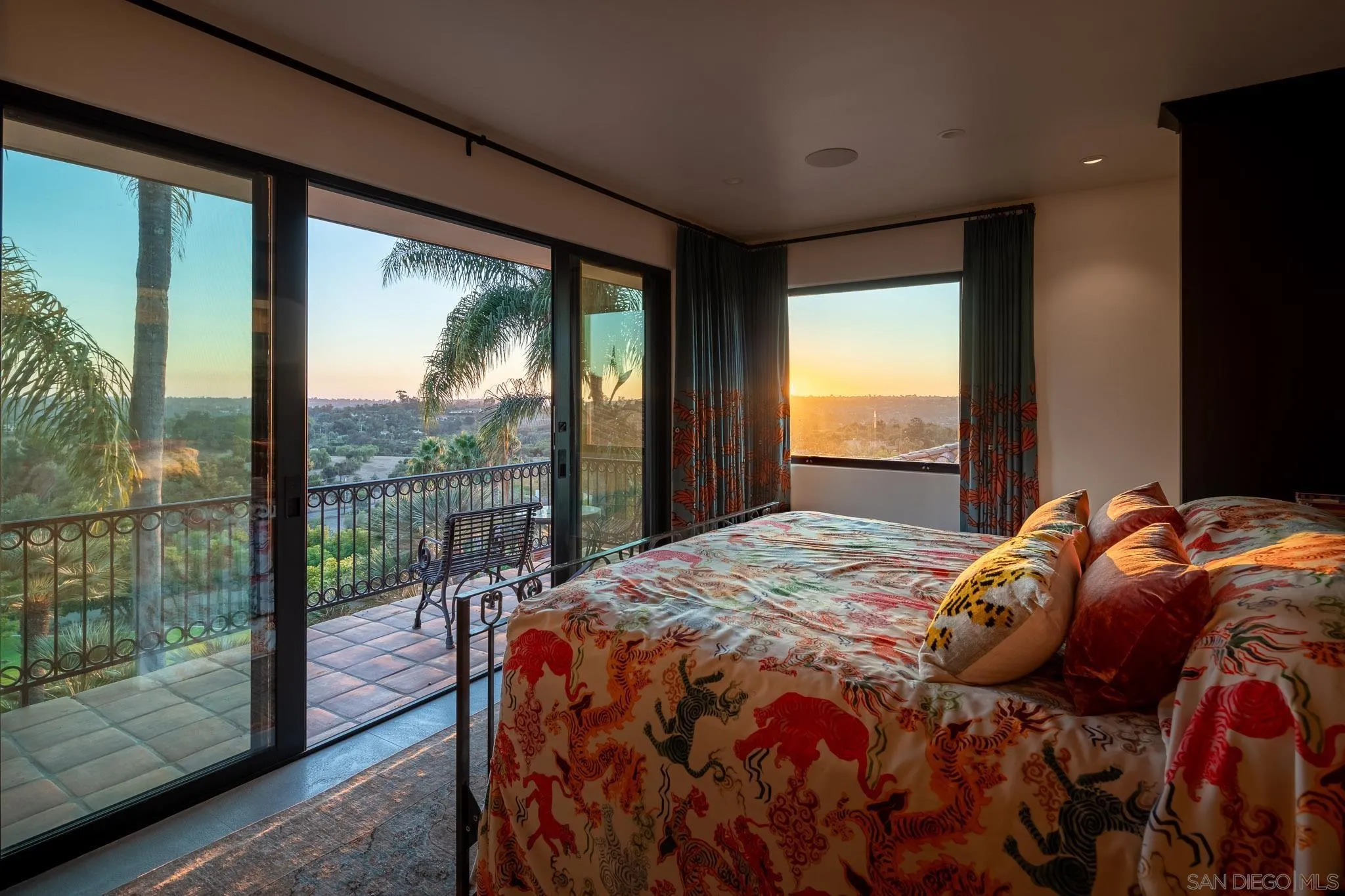 18245 Paseo Victoria Rancho Santa Fe, CA 92067 - Photo 34 of 50 a bedroom with a bed and a large window