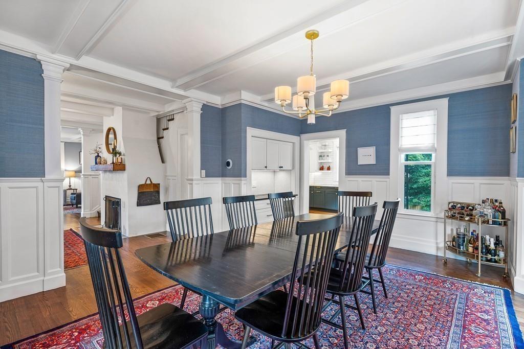 125 Walnut Street Dedham, MA 02026 - Photo 16 of 37 a view of a dining room with furniture window and wooden floor