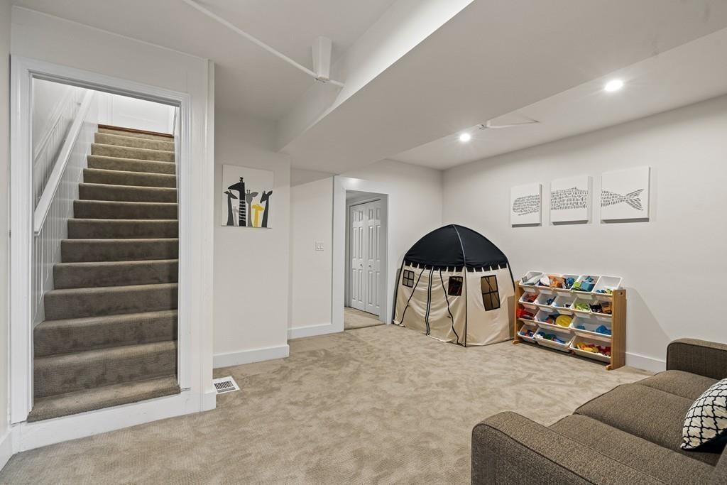 125 Walnut Street Dedham, MA 02026 - Photo 25 of 37 a living room with furniture and a painting on the wall