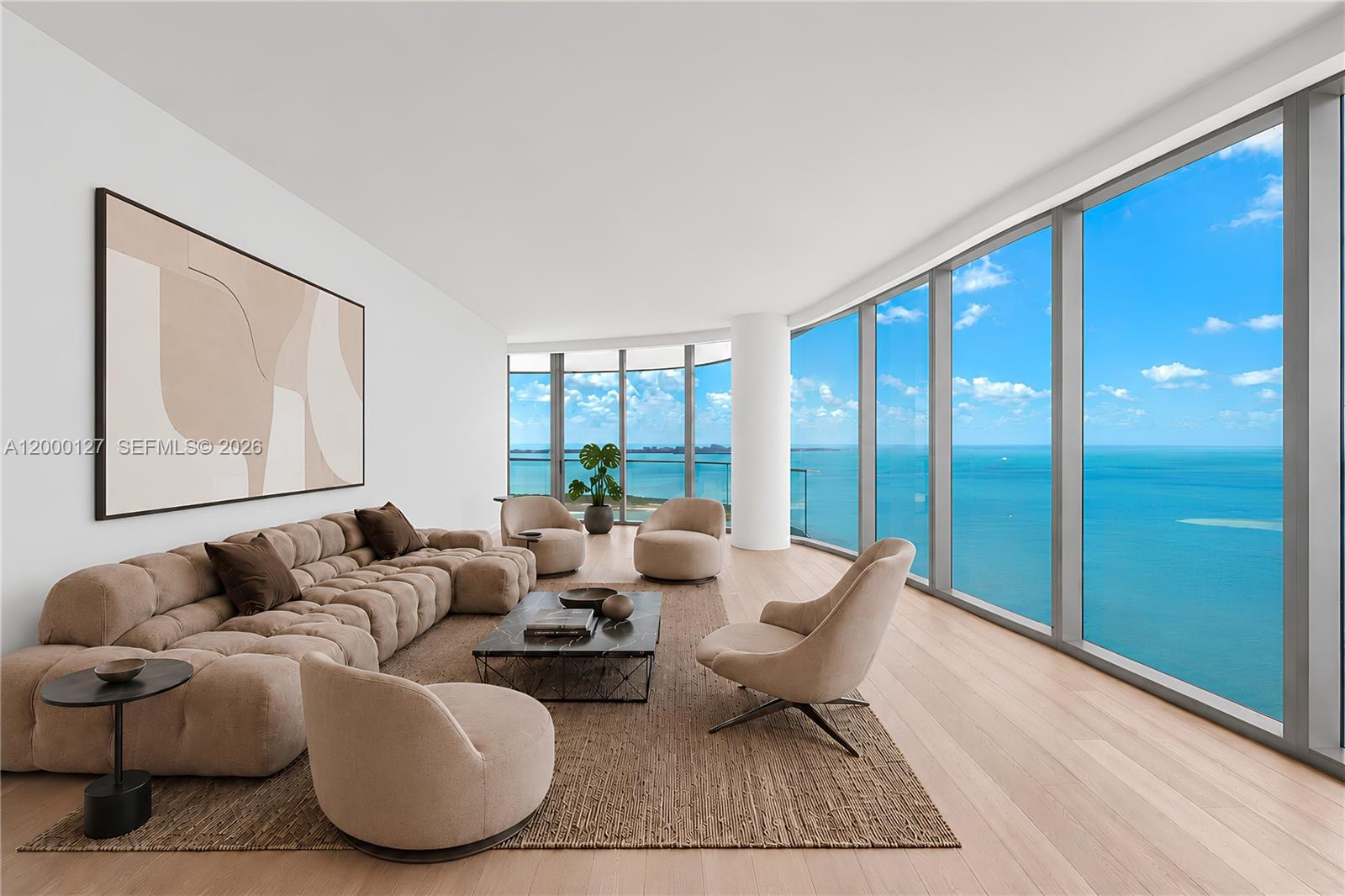 175 Southeast 25th Road, Unit 3602 Miami, FL 33129 - Photo 2 of 25 a living room with furniture and a large window