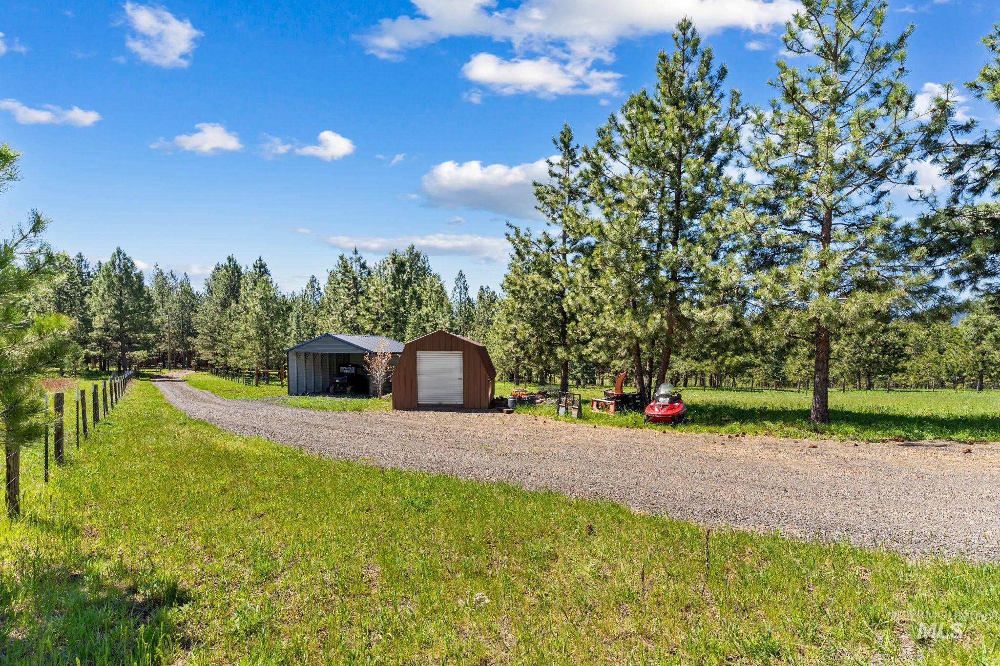 507 Bearlea Road Anatone, WA 99401 - Photo 32 of 47 Gravel driveway leading to two storage structures
