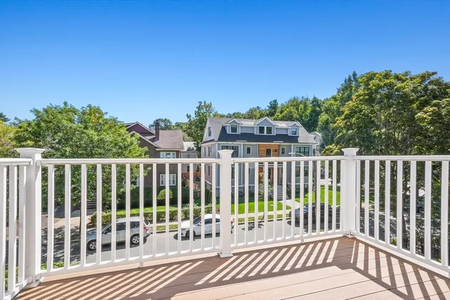 a view of a chair in the roof deck