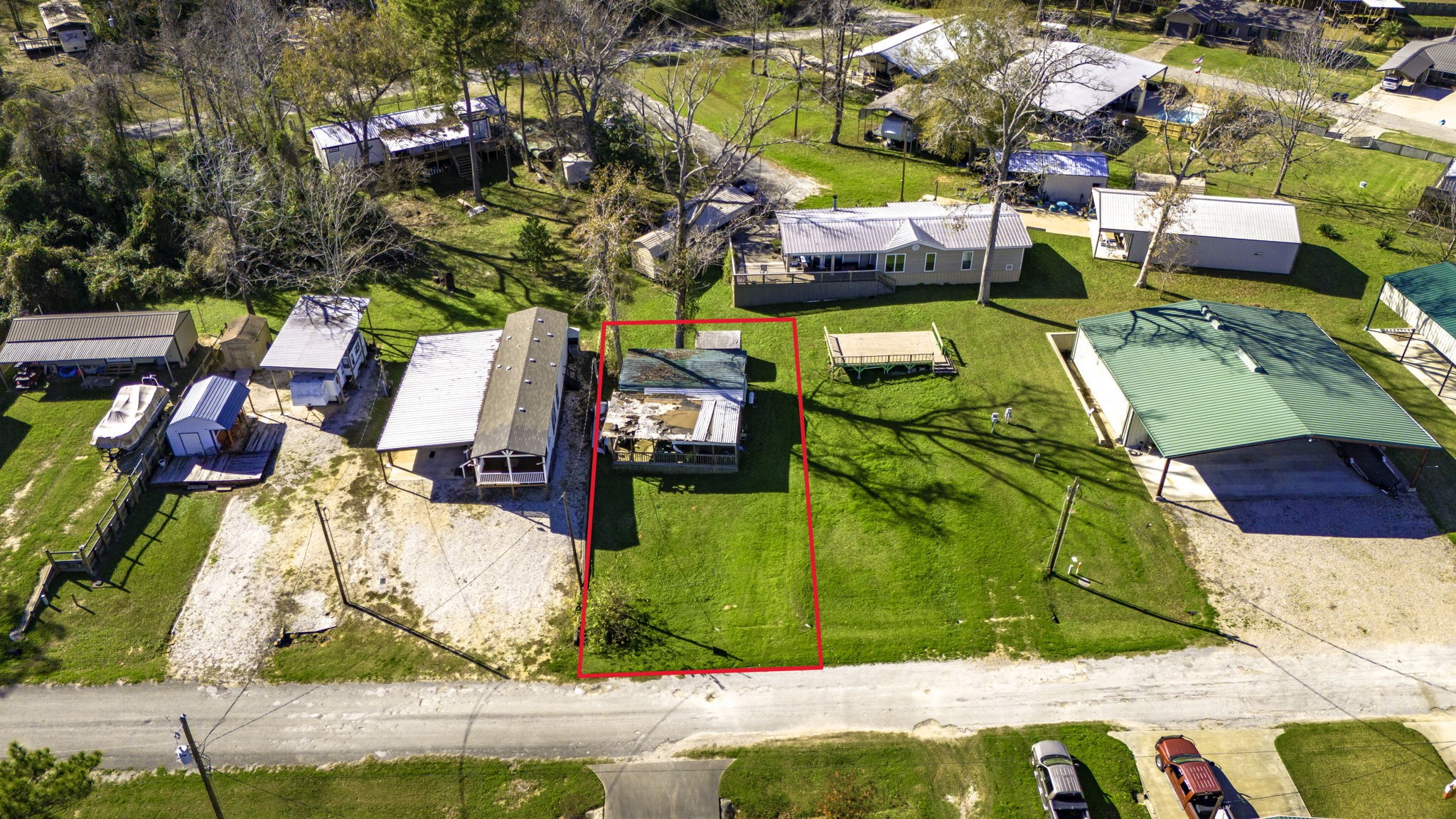 240 Key Largo Loop Point Blank, TX 77364 - Photo 3 of 12 an aerial view of a houses with yard