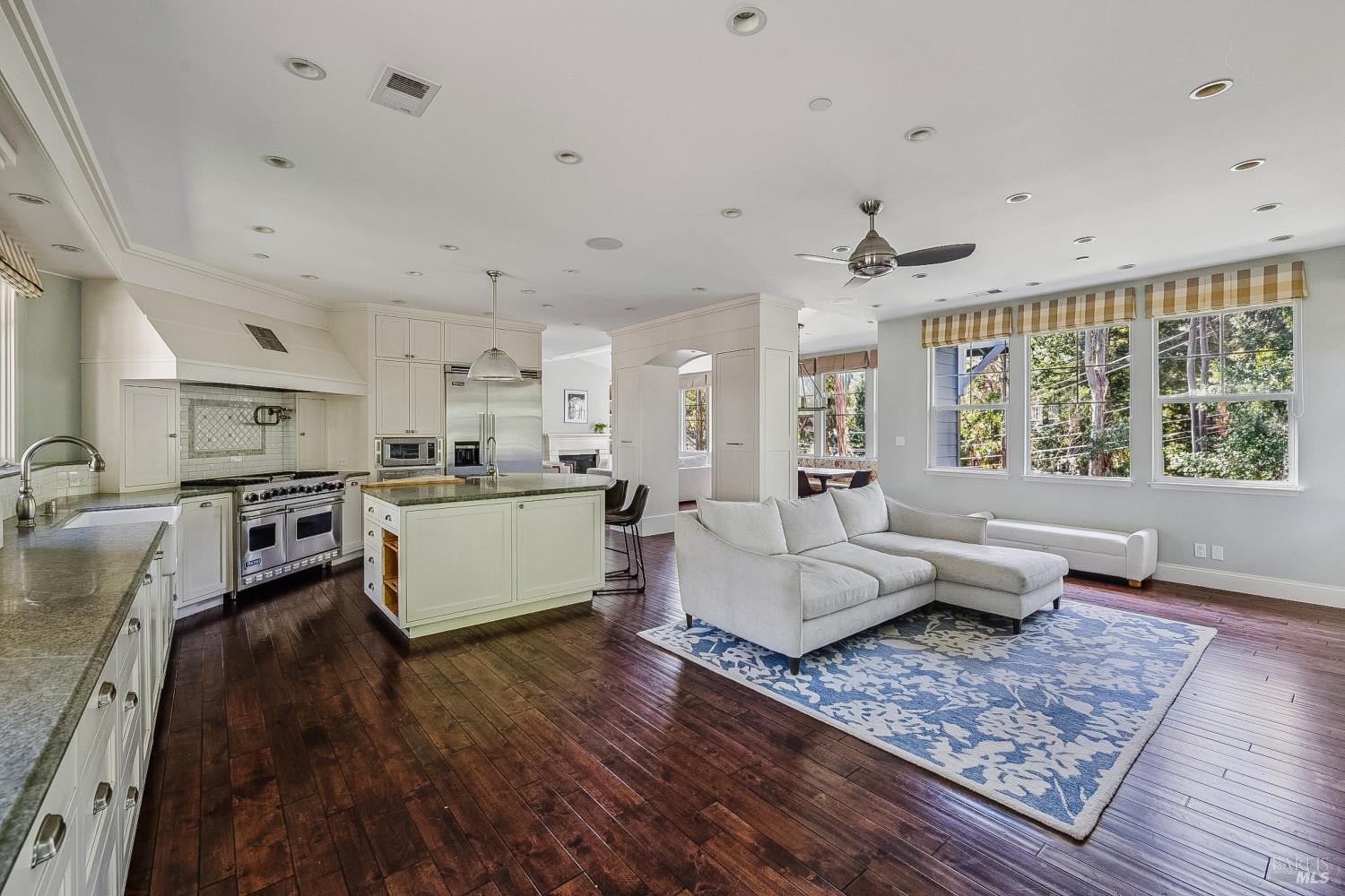 529 Alta Way Mill Valley, CA 94941 - Photo 17 of 58 a living room with furniture and a large window