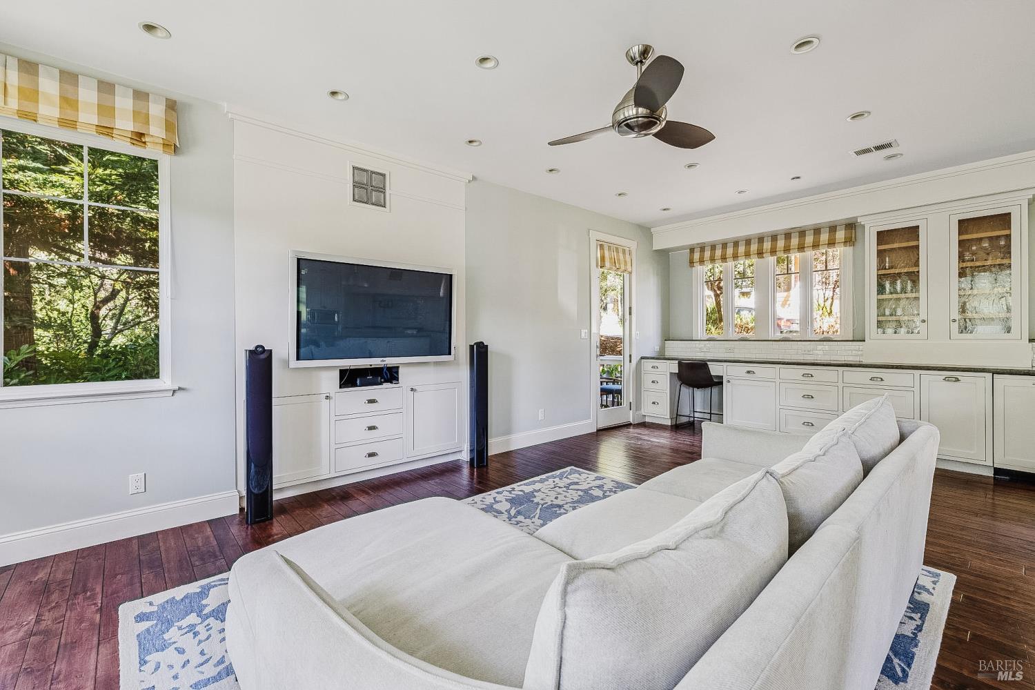 529 Alta Way Mill Valley, CA 94941 - Photo 21 of 58 a living room with furniture and a flat screen tv