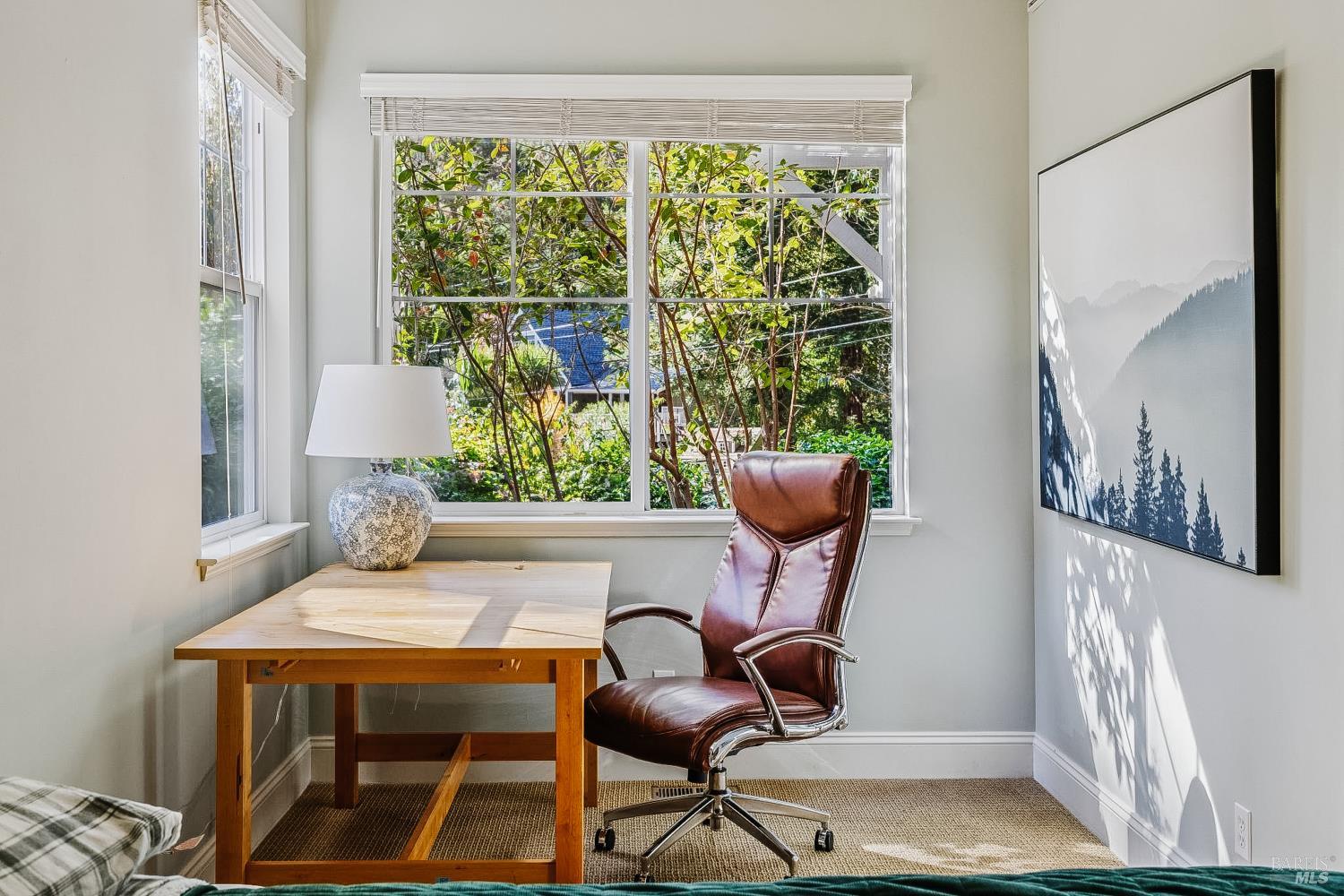 529 Alta Way Mill Valley, CA 94941 - Photo 35 of 58 a dining room with furniture and a potted plant
