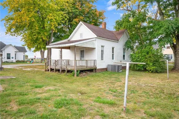 a house view with a garden space