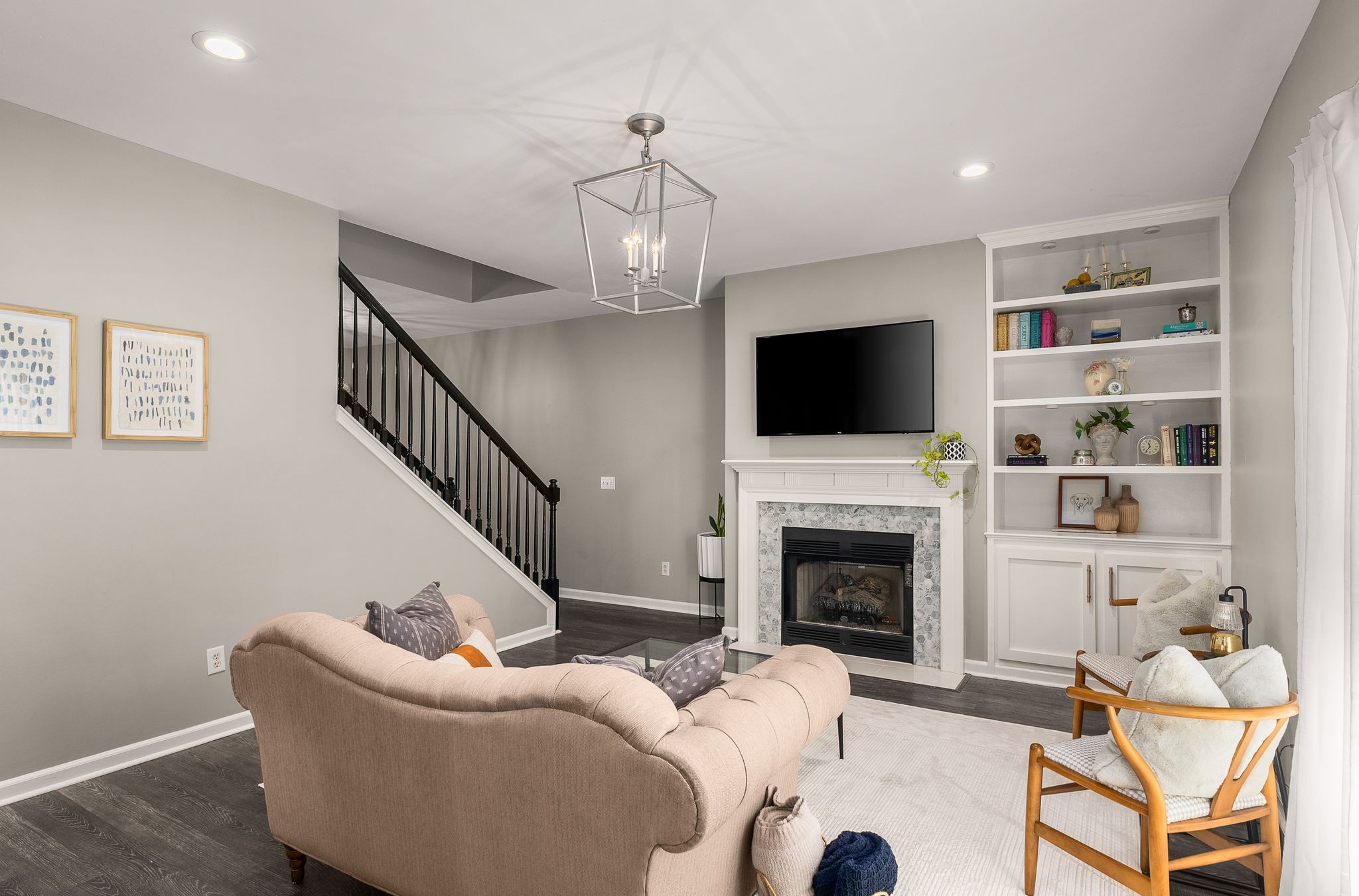 386 Normandy Circle Nashville, TN 37209 - Photo 4 of 30 a living room with furniture fireplace and a flat screen tv