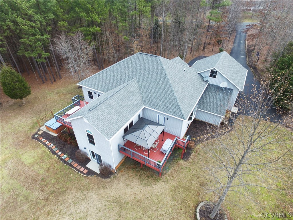 717 Landover Road Troy, VA 22974 - Photo 42 of 48 an aerial view of a house with a yard and lake view