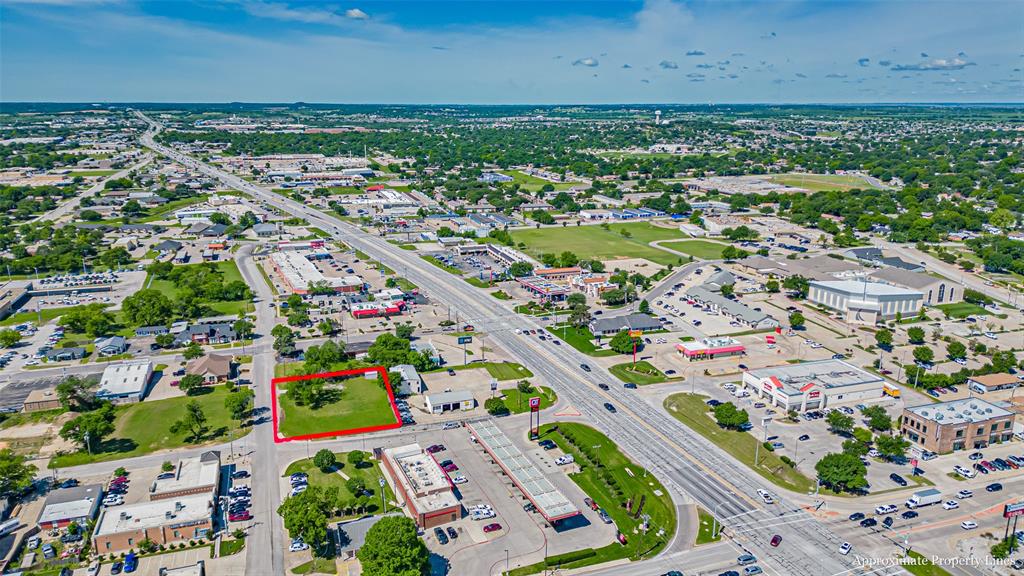 124 Southwest Anderson Street Burleson, TX 76028 - Photo 31 of 36 Aerial overview of property's location with property boundaries highlighted