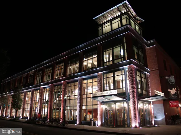 a view of a building with trees