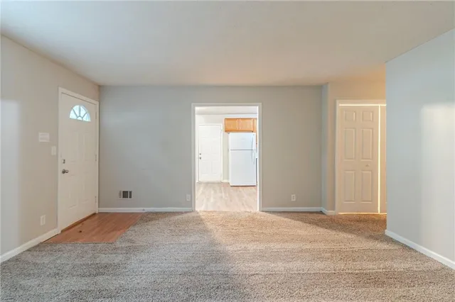 a view of an empty room