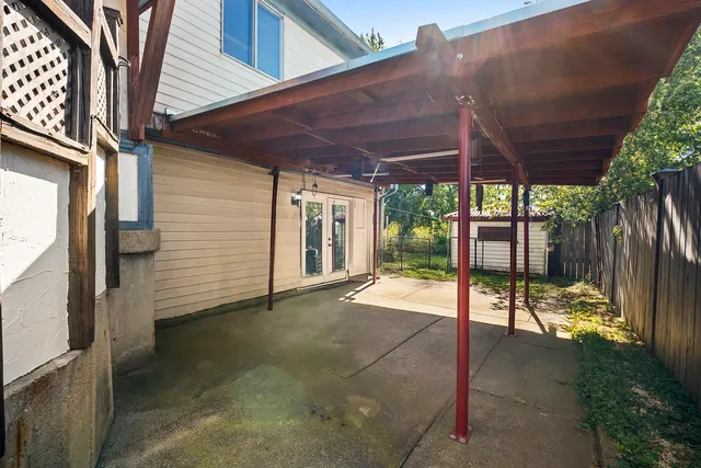 a view of porch with patio