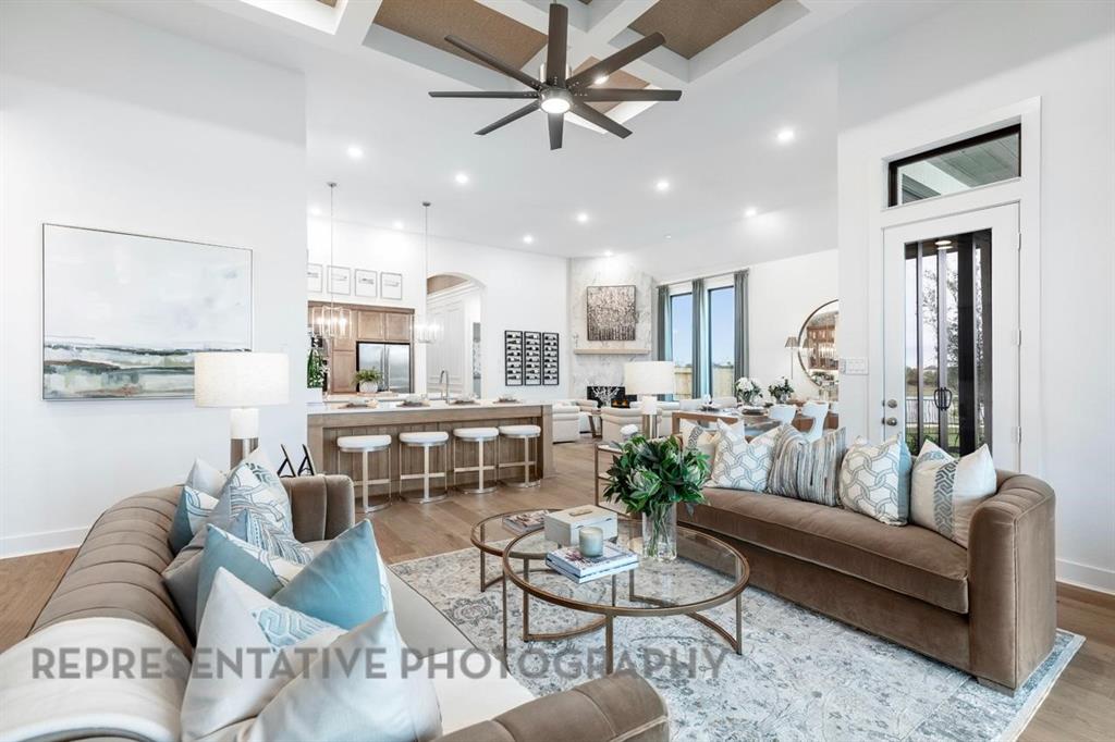301 Short Cut Street Northlake, TX 76247 - Photo 5 of 14 a living room with furniture and kitchen view