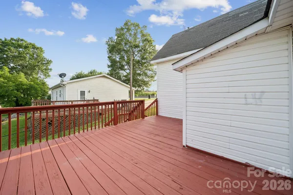 a view of a wooden deck