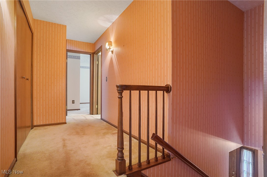 7300 Morley Road Painesville, OH 44077 - Photo 40 of 50 Corridor featuring an upstairs landing and light carpet