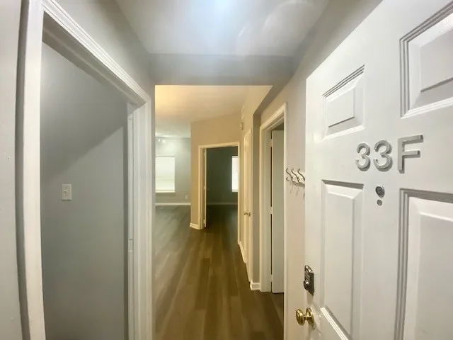 a view of a bathroom with a bathroom