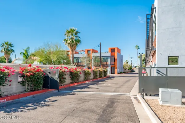 a view of a pathway of a building