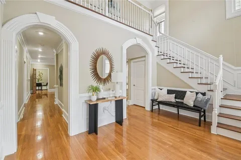 a view of living room and dining room
