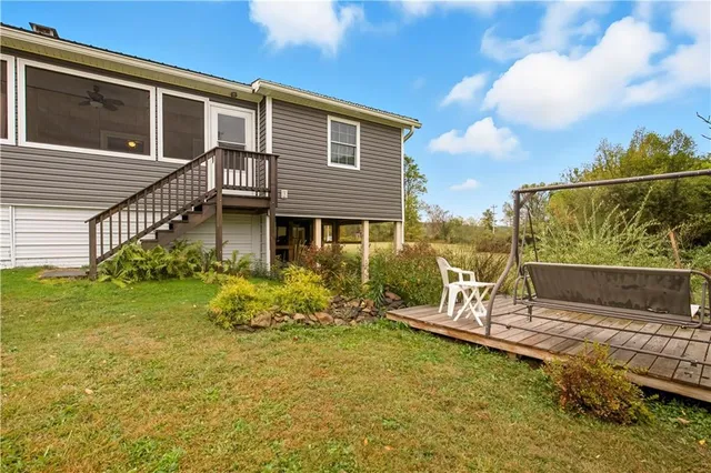 a house view with a garden space