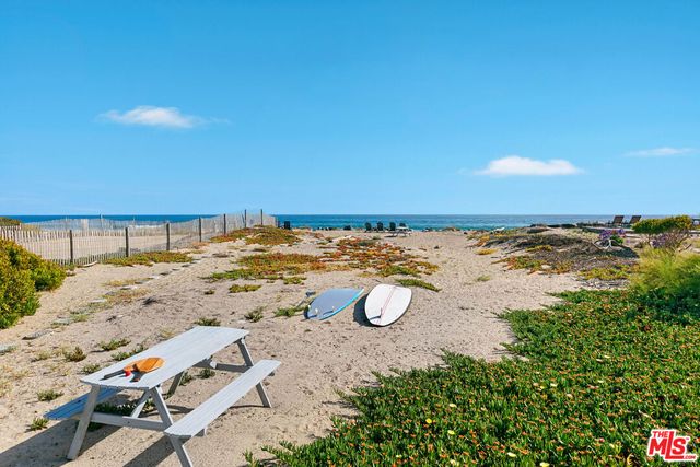 a view of an ocean and beach