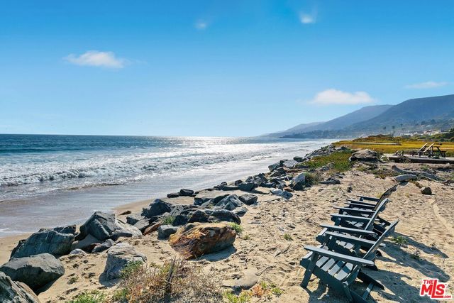 a view of an ocean and beach