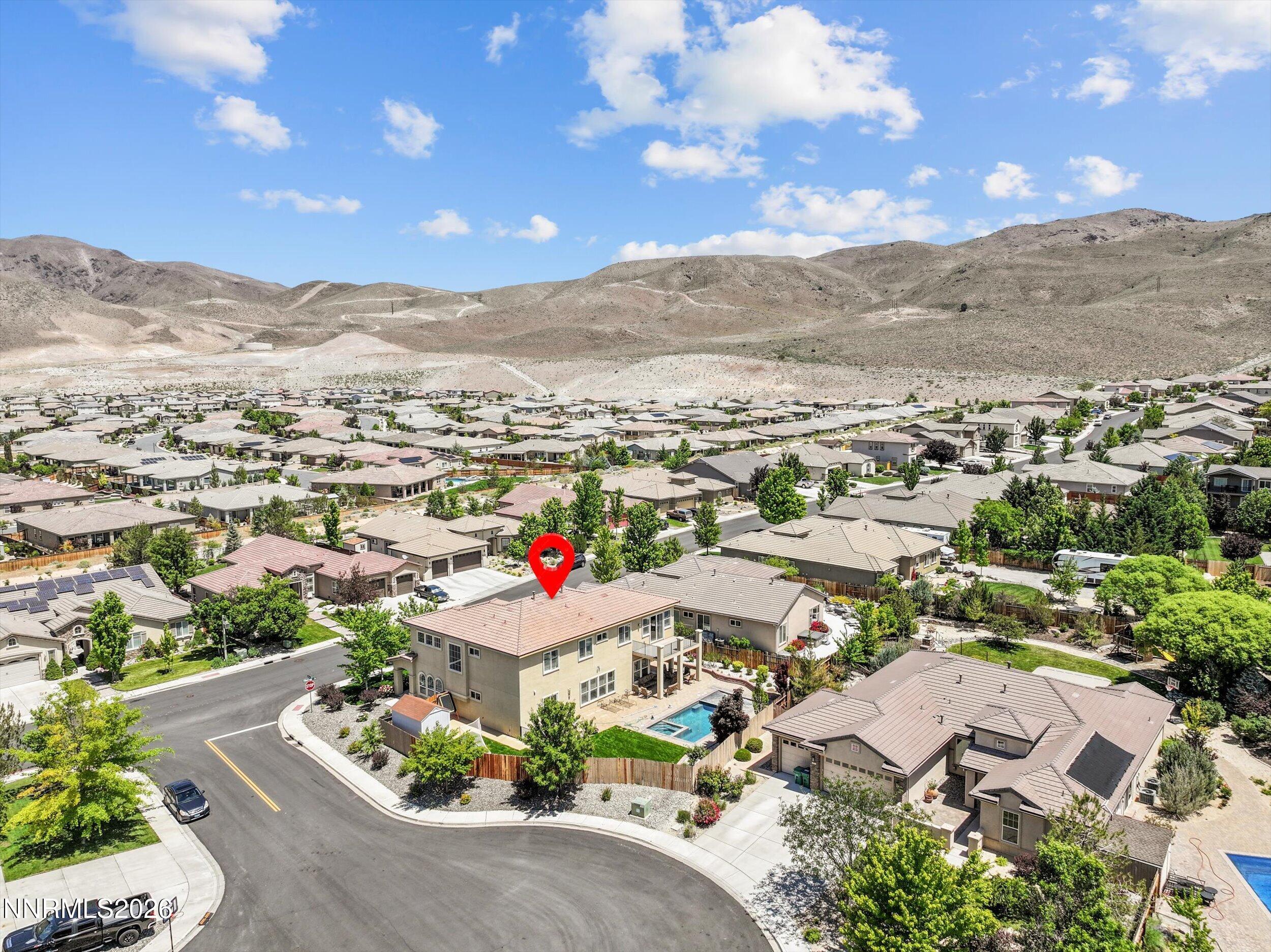 2920 Bull Rider Drive Reno, NV 89521 - Photo 49 of 51 an aerial view of residential houses with outdoor space and trees
