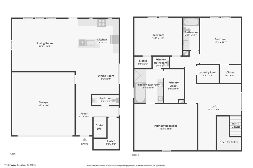 1711 Paytyn Drive Allen, TX 75013 - Photo 36 of 37 Floor plan