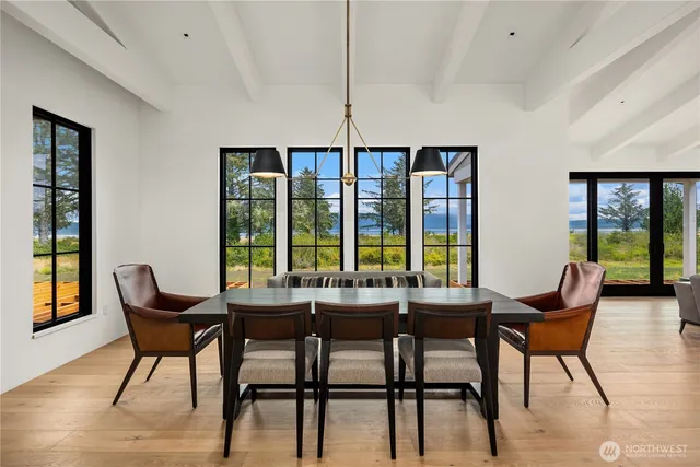 a living room with large windows