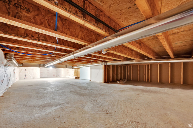 6120 North Sheps Ridge Road Eagle Mountain, UT 84005 - Photo 18 of 43 Unfinished crawl space with concrete flooring and framed wall sections