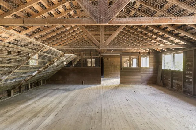 an aerial view of a house having outdoor space