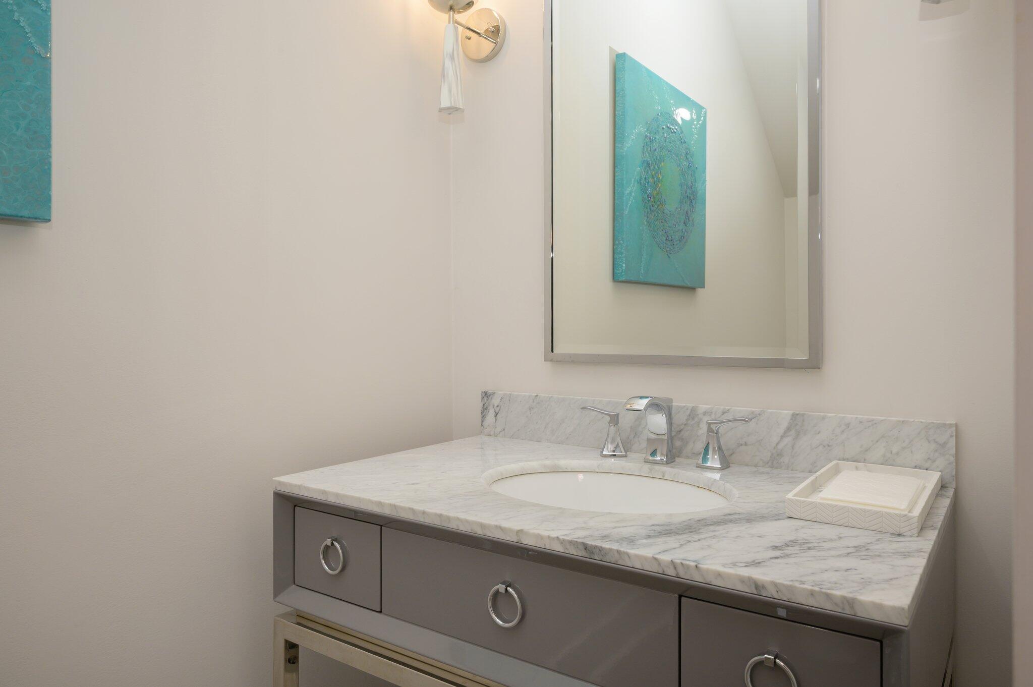 3278 Burnt Pine Circle Miramar Beach, FL 32550 - Photo 67 of 100 a bathroom with a granite countertop sink and a mirror