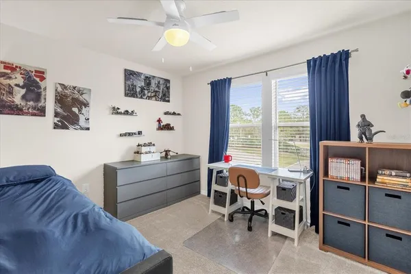 a room with furniture and a window