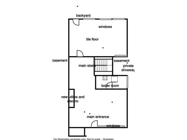 a view of a brick building with many windows