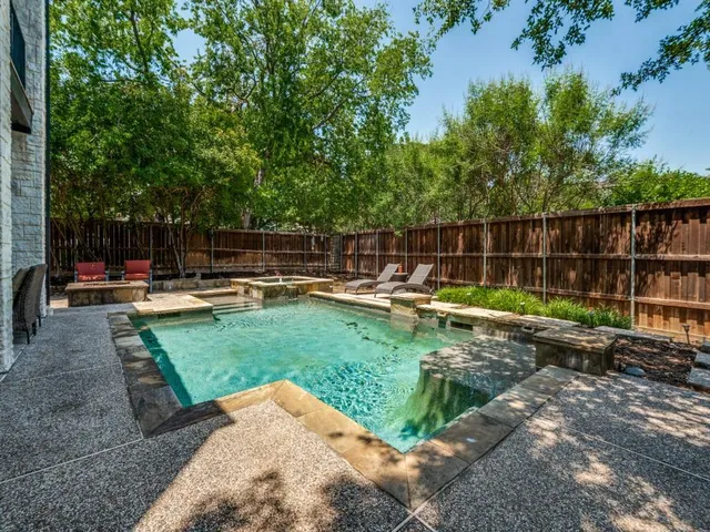 a view of a park with swings