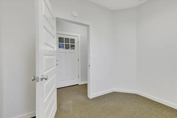 a front view of a house with a outdoor space