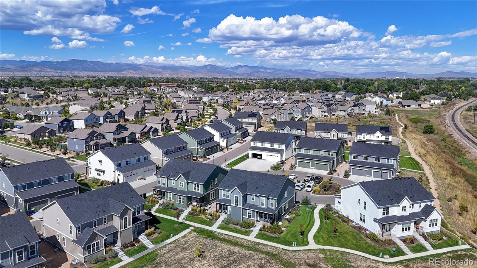 275 Dipper Court Berthoud, CO 80513 - Photo 3 of 34 an aerial view of residential houses with outdoor space