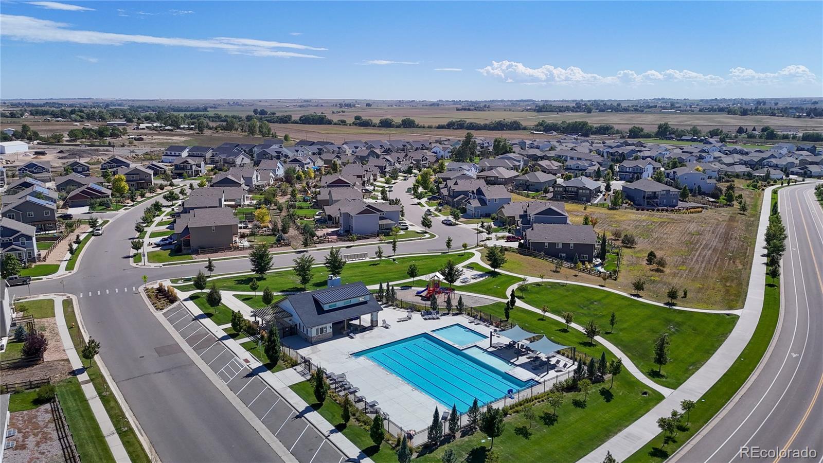 275 Dipper Court Berthoud, CO 80513 - Photo 34 of 34 an aerial view of a house with a garden