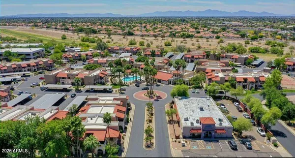 an aerial view of multiple house