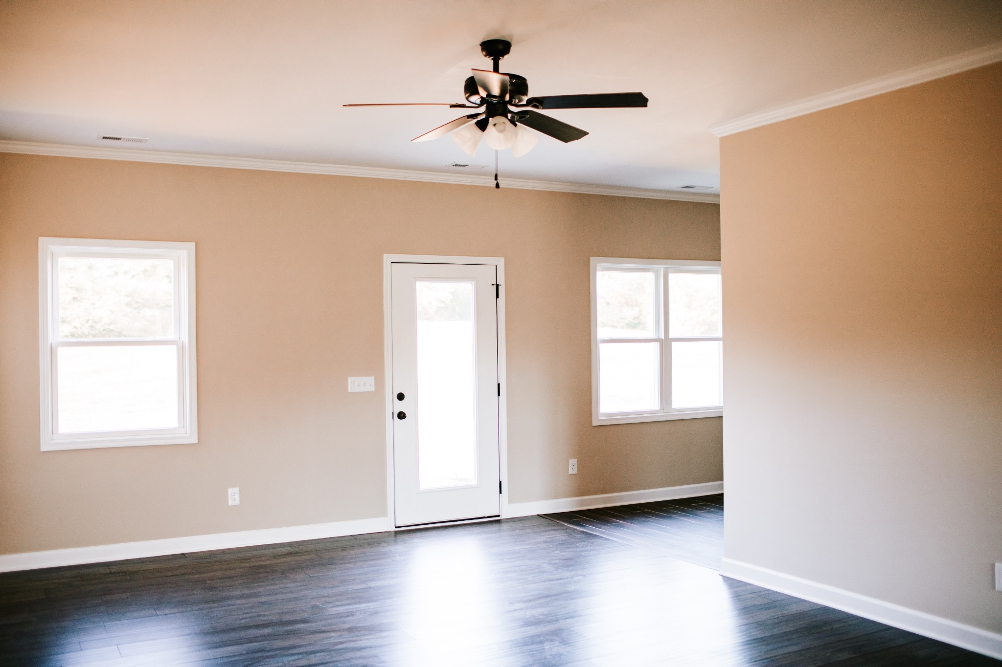 119 Dickson Marks Road Pulaski, TN 38478 - Photo 10 of 15 a view of empty room with wooden floor and fan