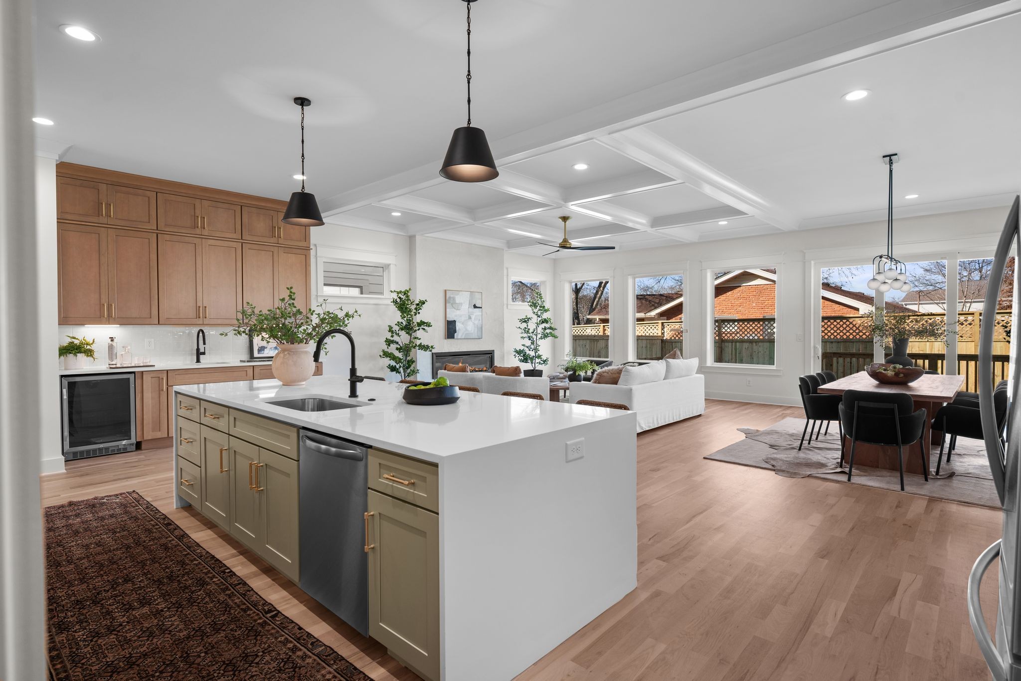 6103 Henry Ford Drive Nashville, TN 37209 - Photo 16 of 40 a kitchen with stainless steel appliances granite countertop a sink a stove and a wooden floors