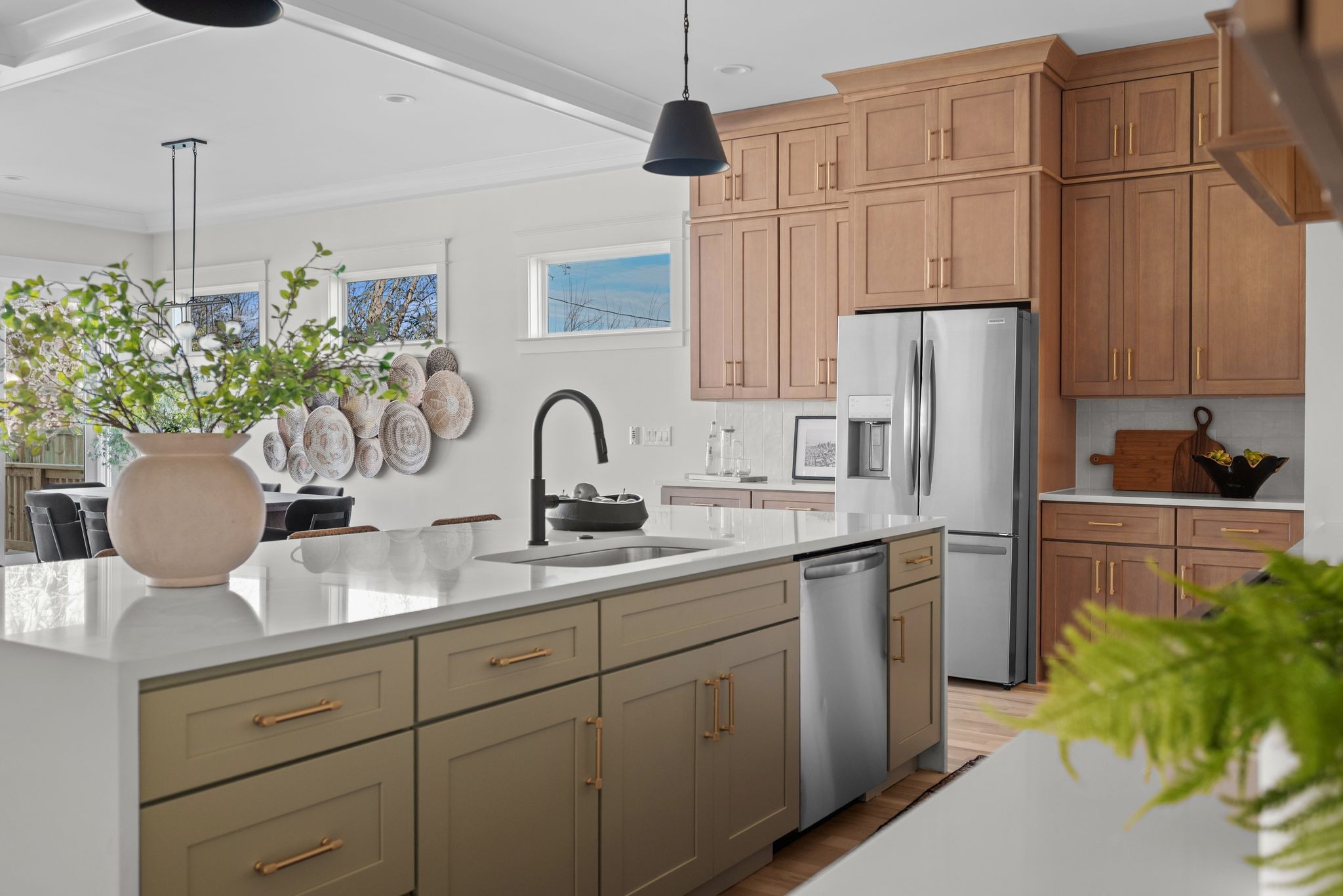 6103 Henry Ford Drive Nashville, TN 37209 - Photo 8 of 40 a kitchen with stainless steel appliances a sink a refrigerator a counter space and cabinets