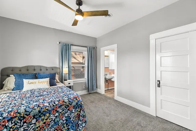 a view of backyard with green space