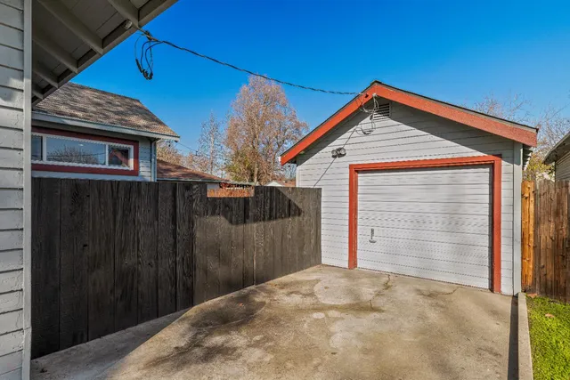 a view of backyard with green space