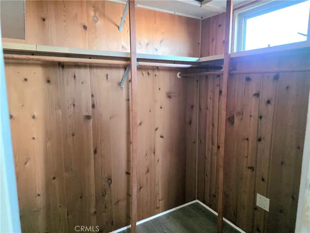 a view of wooden door