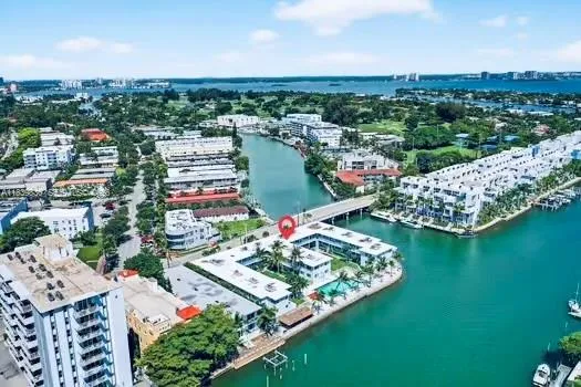 a view of a city with lake