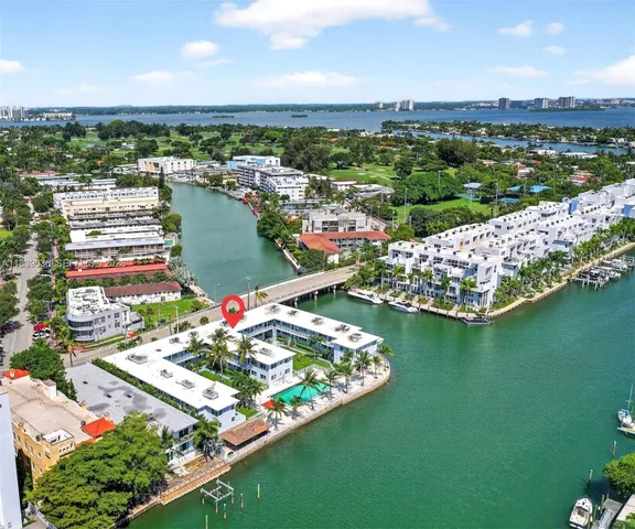 a view of a city with an ocean view