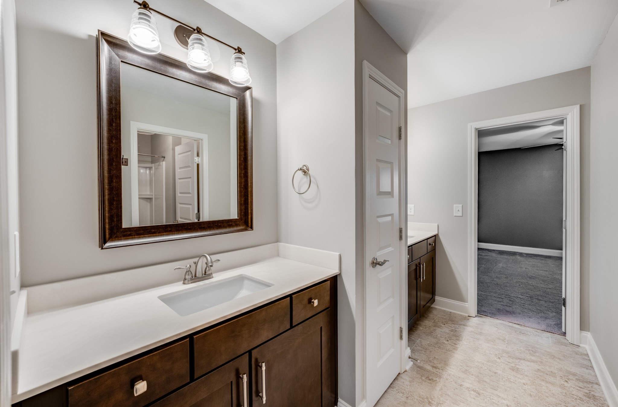 5001 Rizer Point Drive Franklin, TN 37069 - Photo 28 of 42 a bathroom with a sink a vanity and a mirror